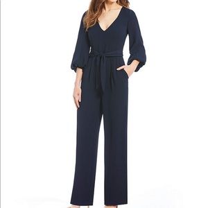 NWT Eliza J v neck balloon sleeve blue jumpsuit 16